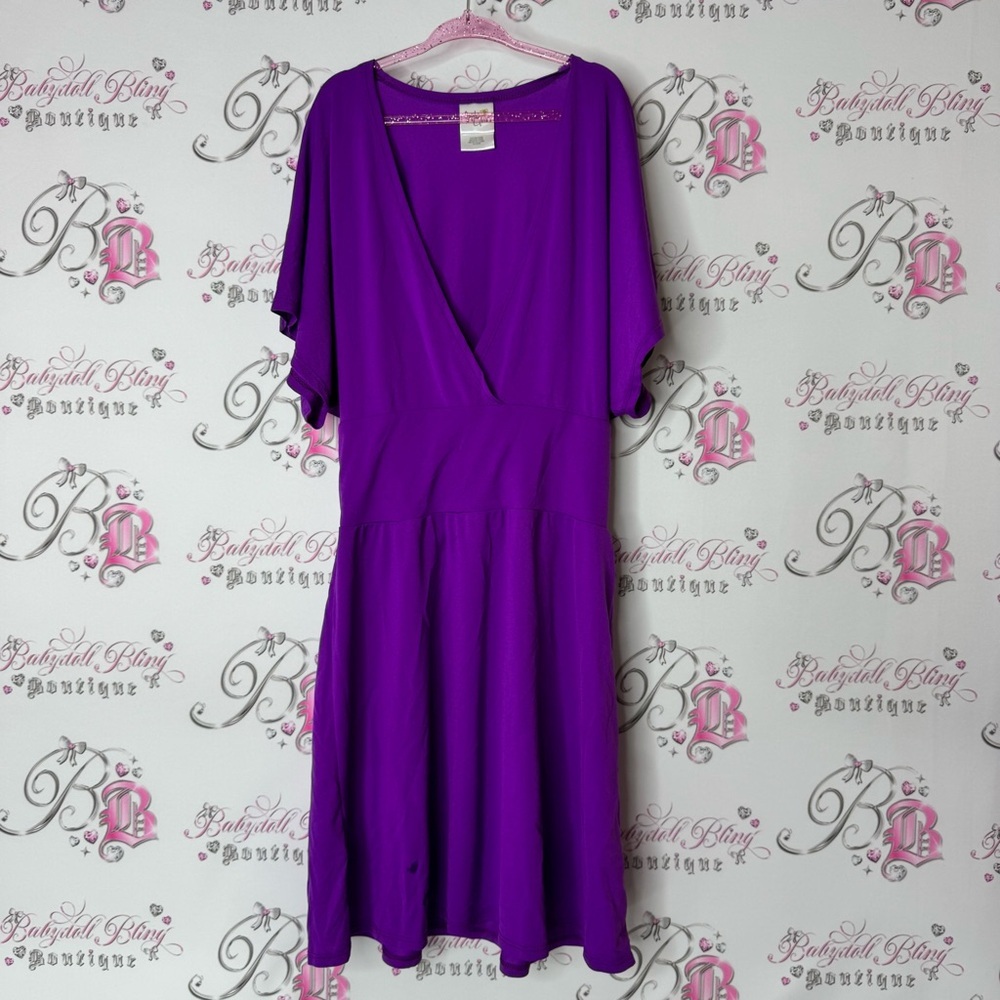 Body glove dress swim coverup Elegant Purple beach v neck Dress